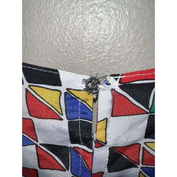 Vintage Woman’s Gianna Top Geometric Pullover Sz Medium sheer short sleeve - Picture 6 of 7